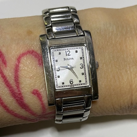 Bulova Women's Stainless Steel Tank Watch - Picture 1 of 3